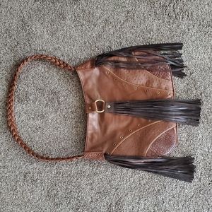 Women's Vintage Hobo Fringed Purse